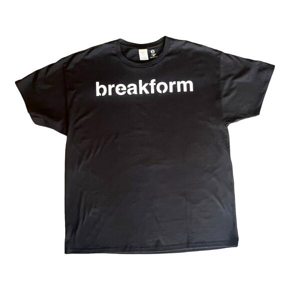 Hanes BREAKFORM Graphic T SHIRT XL Men's Womens TEE Black White 100% Cotton NWOT - Picture 1 of 8